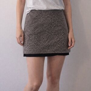 KORS Michael Kors Preppy Black White Tweed Mini Skirt Size 4